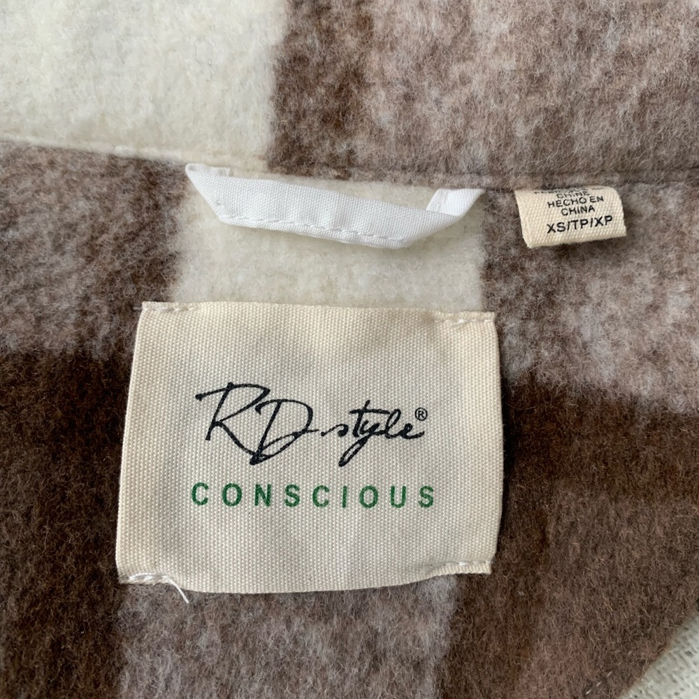 NWOT RD Style Conscious Oversized Plaid Shacket - Picture 3 of 6